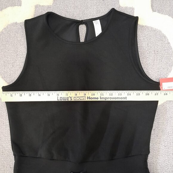Spanx Airessentials Sleeveless Jumpsuit Medium Petite Black Wide Leg Soft Flowy - Picture 9 of 11